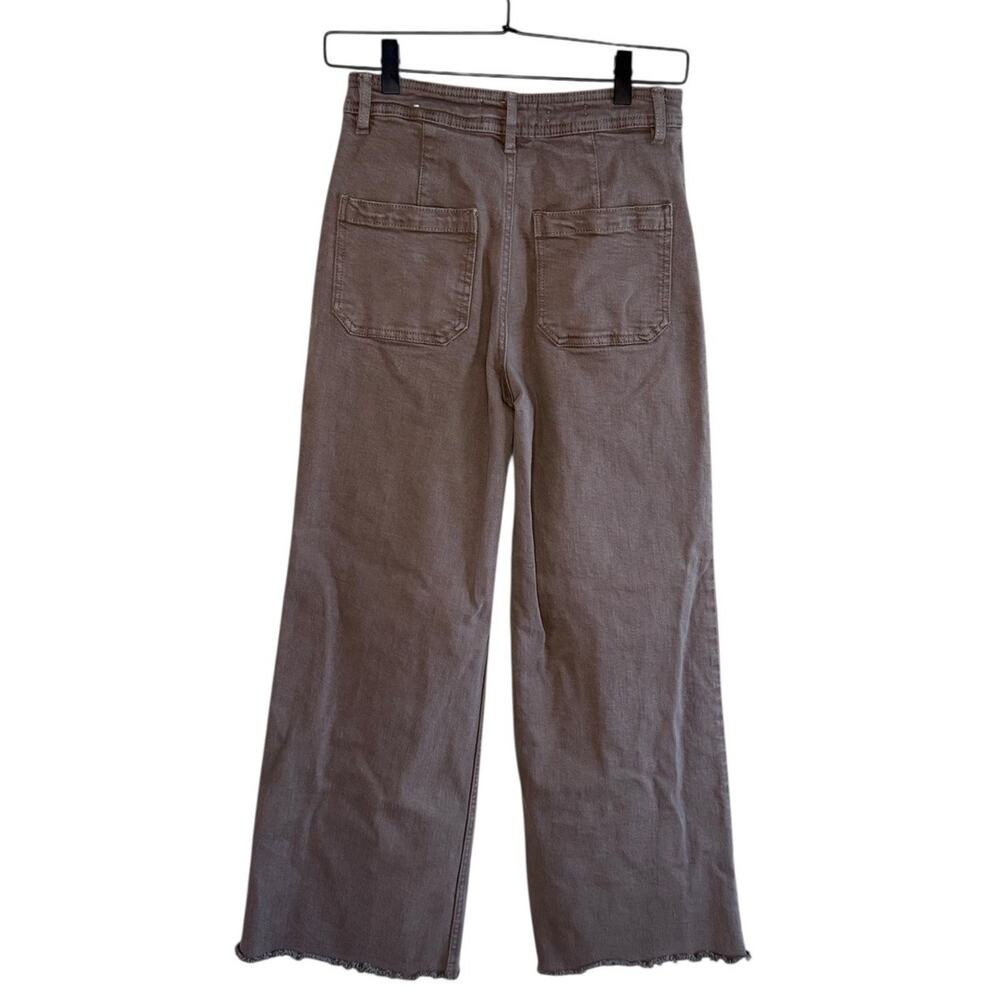 Mango Women’s Sz 4 Catherine Culotte High-Rise Jeans Brown - Picture 8 of 8